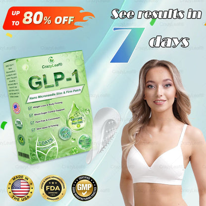 𝐂𝐫𝗮𝐳𝐲𝗟𝗲𝐚𝗳® 𝑆𝑀𝐺𝑇-𝐺𝐿𝑃-1 𝘕𝘢𝘯𝘰 𝘔𝘪𝘤𝘳𝘰𝘯𝘦𝘦𝘥𝘭𝘦 𝘗𝘢𝘵𝘤𝘩 with Collagen & Matrixyl 3000 丨Targets Obesity, Loose Skin, High Blood Pressure, Diabetes, Fatty Liver, Joint Pain, Brain Fog, Low Energy, Body Aches, and More