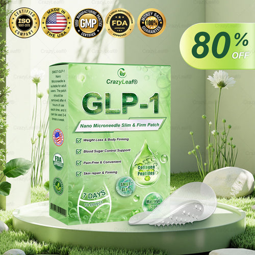 𝐂𝐫𝗮𝐳𝐲𝗟𝗲𝐚𝗳® 𝑆𝑀𝐺𝑇-𝐺𝐿𝑃-1 𝘕𝘢𝘯𝘰 𝘔𝘪𝘤𝘳𝘰𝘯𝘦𝘦𝘥𝘭𝘦 𝘗𝘢𝘵𝘤𝘩 with Collagen & Matrixyl 3000 丨Targets Obesity, Loose Skin, High Blood Pressure, Diabetes, Fatty Liver, Joint Pain, Brain Fog, Low Energy, Body Aches, and More