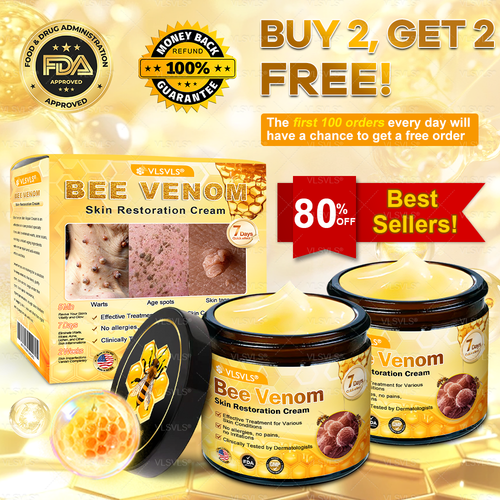 𝐕𝐋𝐒𝗩𝗟𝗦® 𝐁𝐞𝐞 𝐕𝐞𝐧𝐨𝐦 𝐒𝐤𝐢𝐧 𝐑𝐞𝐬𝐭𝐨𝐫𝐚𝐭𝐢𝐨𝐧 𝐂𝐫𝐞𝐚𝐦 👑 Anti-aging,Hydrating, Skin Repair, Even Tone, Acne and Dark Spot Treatment, Wart and Mole Removal, Psoriasis Relief 🗽