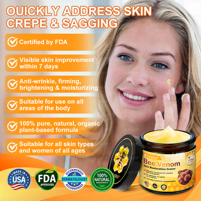 𝐕𝐋𝐒𝗩𝗟𝗦® 𝐁𝐞𝐞 𝐕𝐞𝐧𝐨𝐦 𝐒𝐤𝐢𝐧 𝐑𝐞𝐬𝐭𝐨𝐫𝐚𝐭𝐢𝐨𝐧 𝐂𝐫𝐞𝐚𝐦 👑 Anti-aging,Hydrating, Skin Repair, Even Tone, Acne and Dark Spot Treatment, Wart and Mole Removal, Psoriasis Relief 🗽