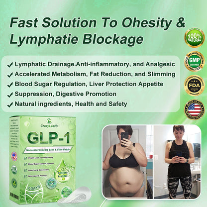 𝐂𝐫𝗮𝐳𝐲𝗟𝗲𝐚𝗳® 𝑆𝑀𝐺𝑇-𝐺𝐿𝑃-1 𝘕𝘢𝘯𝘰 𝘔𝘪𝘤𝘳𝘰𝘯𝘦𝘦𝘥𝘭𝘦 𝘗𝘢𝘵𝘤𝘩 with Collagen & Matrixyl 3000 丨Targets Obesity, Loose Skin, High Blood Pressure, Diabetes, Fatty Liver, Joint Pain, Brain Fog, Low Energy, Body Aches, and More