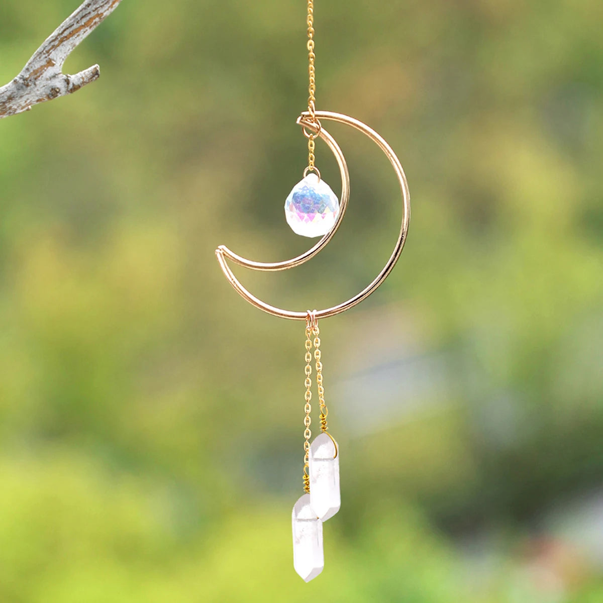 Crystal Wind Chimes Dream Catcher Stained Glass Sun Catcher Prism Rainbow Maker Window Garden Decoration Outdoor Christmas Gift