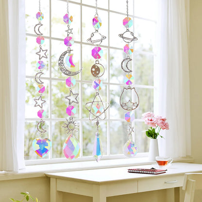 Crystal Wind Chime Rainbow Maker Sun Catcher Dream Catcher Pendant Home Garden Decor Wind Chime, Holiday, Festival, Home Decor