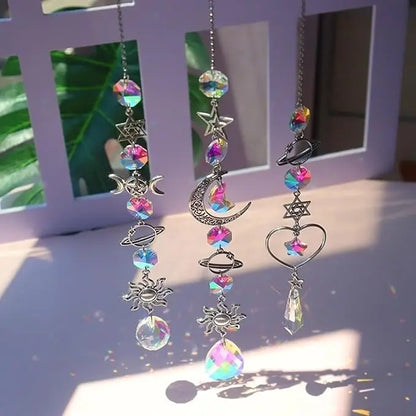 Crystal Wind Chime Rainbow Maker Sun Catcher Dream Catcher Pendant Home Garden Decor Wind Chime, Holiday, Festival, Home Decor,