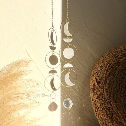 Crystal Wind Chimes Dream Catcher Stained Glass Sun Catcher Prism Rainbow Maker Window Garden Decoration Outdoor Christmas Gift