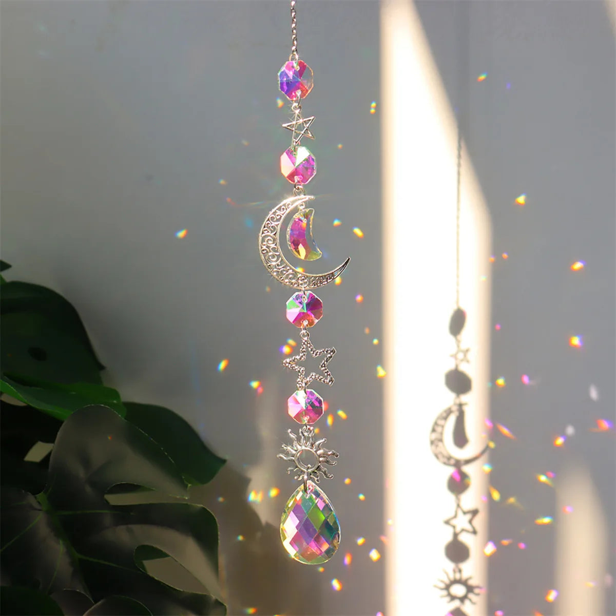 Crystal Wind Chime Rainbow Maker Sun Catcher Dream Catcher Pendant Home Garden Decor Wind Chime, Holiday, Festival, Home Decor